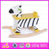 2015 Classic Ride on Animal Toy Baby Rocking Horse, Zebra Design Wooden Ride on Animal Toy, Wooden Animals Kid Ride on Toy W16D015