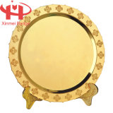 21cm Size Jimitation Gold Plating Plate for Souvenir