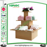 Square 3-Tier Island Retail Display Stand Case