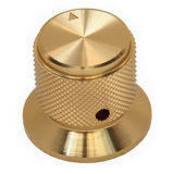 Precision CNC Gold Plated Volume Potentiometer Knurled Amplifier Knob for Audio Parts