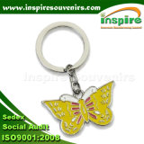 Oil-Filled Butterfly Zinc Alloy Keychain Souvenir
