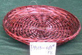 Red Round Wicker Tray (FM05-065)