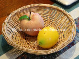 Eco-Friendly Handicraft Round Natural Fruit Wicker Tray