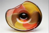 100% Mouth Blown Murano Glass Flower Plate for Decoration