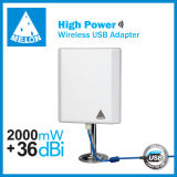 Long Range 2km WiFi Antenna High Power 2000MW High Gain Panel Antenna 36dBi WiFi USB Adapter Melon N4000
