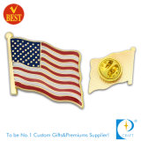 Custom Wholesale Iron Stamping Badge with Gold Plating for Flag