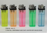 (Item No.BD171) 7.7cm Disposable Gas Lighter With Black Head, Flint Lighter, Baida Lighter