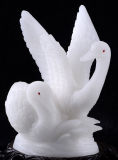 Big Discount! White Stone Swan Home Decoration Sculpture (Q75)