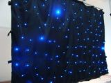 Wedding Decoration DMX 9CH Fireproof Velvet 120PCS 5mm LED Star Cloth Backdrop Starry Sky Cloth