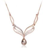 Fashion Jewelry Beautiful Alloy Crystal Stud Necklace (XL034A)