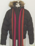 Ladies 300t Poly Pongee Down Hooded Jacket (WS94403)