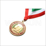 Soft Enamel Matt Gold-Bronze Antique-Copper Metal Medal