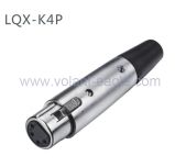 High Quality Audio Connectors 4-Pin Female XLR Connector with RoHS
