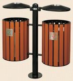 Outdoor Litter Bin with Imitation Wood Lacquer (GPX-95A)