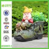 Best Hit Polyresin Dwarf with Boot Flower Planter (NF360072-2)