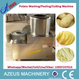 Tubers Washing Peeling and Cutting Machine for Sale