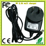 9V 2.5A Switching Power Supply with Au UK EU Us AC Cables
