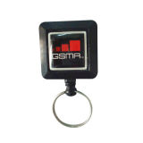 Square Shape Retractable Badge Reels with Metal Ring