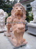 Carving Stone Marble Lion Statue Animal for Garden Sculpture (SY-D055)