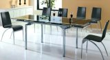 Retangle Extension Glass Top Dining Table (SA-5101)