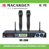 Low Price High Quality UHF Pll Dual Wireless Microphone (MC-2008)