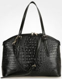 Factory OEM Alligator Pattern Cow Leather Handbags for Women