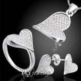 Fashion 925 Sterling Silver Jewellery Set with Heart Shape (YS-0565)