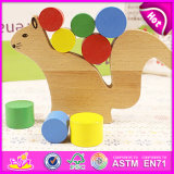 Cute Squirrel Balance Beam Educational Wooden Balance Blocks Toy for Kids W13D091