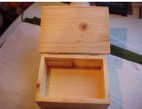 Hinged Wood Jewelry Box Trinket Box