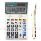 12 Digits Dual Power Desktop Calculator with Adjustable LCD Screen (LC227T-JP-1)