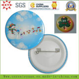 3D, LED Flashing Customized Button Badge with Plastic Back