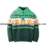 Baby Snow Jacquard Wool Pullover Sweater (KX-W80)