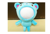 Fashionable Toy 12cm Blue Bear Sublimation Plush 3D Face Doll