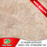100% Polyester Mesh Embroidery with Beads and Chiffon Belt for Garments, Decoration, Wedding