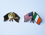 Metal Flag Badge Butterfly Clutch Accessories Pins (ASKMB-01)