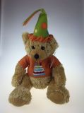 Colorful Stuffed Birthday Bear Toy