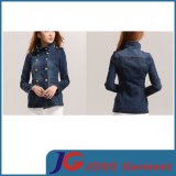 High Leck Long Women Jean Coat Garment (JC4078)
