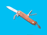 Pocket Knife With Wood Handle (EH1054)