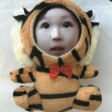 Funny 12cm Tiger 3D Face Doll
