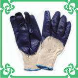 Purple Smooth Coated Working Glove for Safe Working