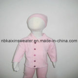Girl's Plain Pink Bodysuits Sweater (KX-B16)