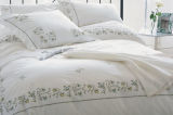 Hand and Machine Embroidery & Drawnwork Bed Set