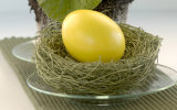 Clear Hanging Glass Easter Egg for Gift