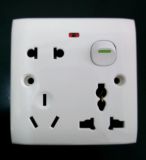Good Price Small Button Multi Wall Switched Socket with Neon