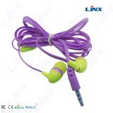 Promotional Stereo Fashion Colorful Earphone with Flat Cable