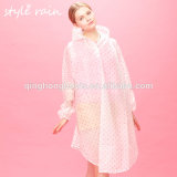 2014 Fashion DOT Print PVC Rain Coat