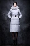 2014 Winter New Women's Fashion X-Long Down Jackets Long Sleeve Faux Fur Collar Slim Outerwear Ladies Super Long Parkas C67A7s