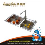Asia Hot 2015 Great Finish Kitchen Stainless Steel Brush One Piece Forming Wash Steel Kitchen Sink (8345L)