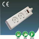 Integral Plug EU with Outlet Extension Switched Socket
