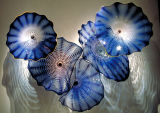 Blue Murano Glass Plates Wall Decoration for Hotel